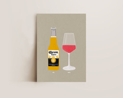 Corona & Rose Print