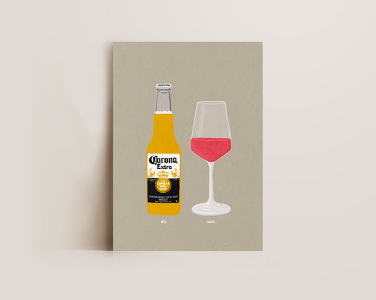 Corona & Rose Print