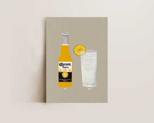 Corona & Vodka Lemonade Print