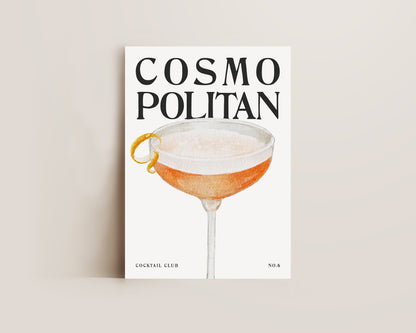 Cosmopolitan Cocktail Print