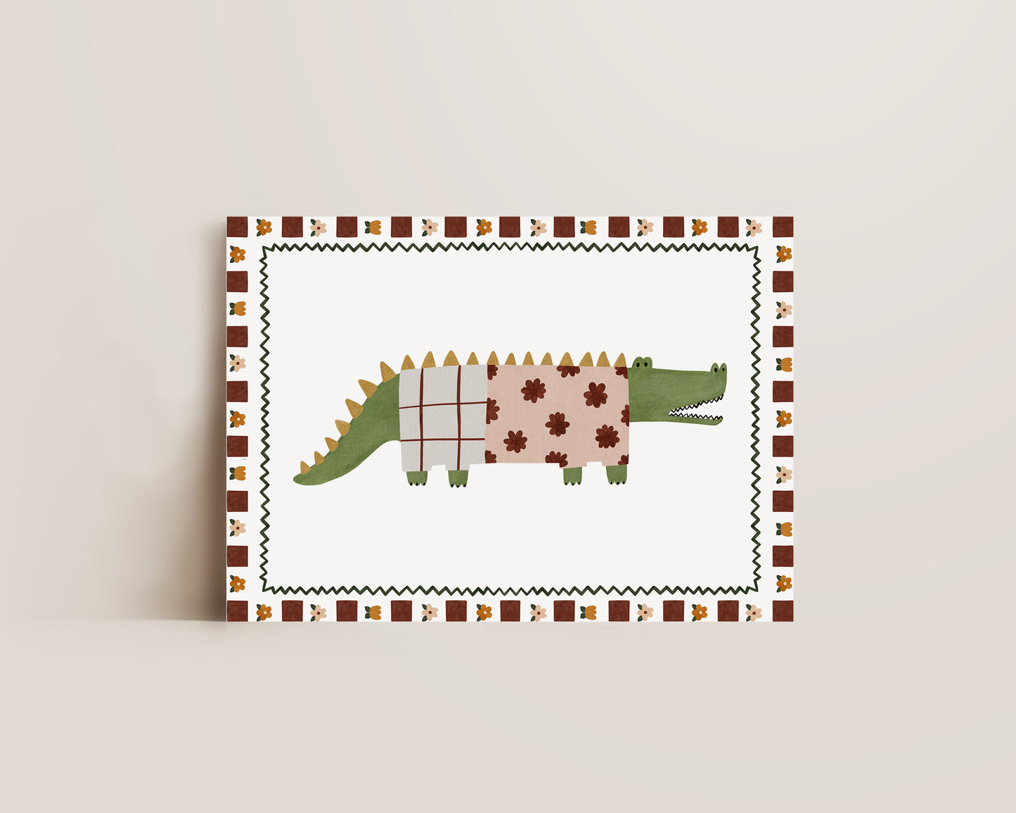 Boho Crocodile Print