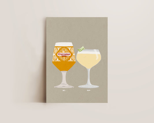 Cruzcampo & Coconut Pineapple Daiquiri Print