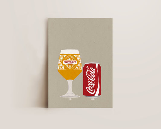 Cruzcampo & Coke Print