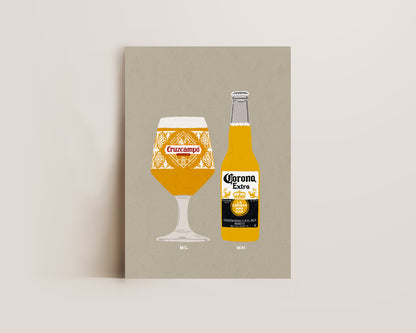Cruzcampo & Corona Print
