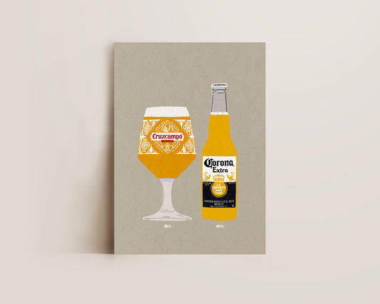 Cruzcampo & Corona Print