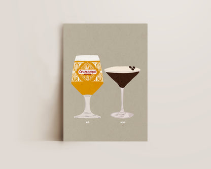 Cruzcampo & Espresso Martini Print