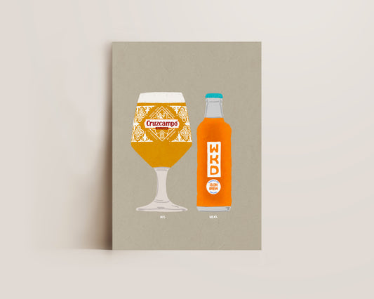 Cruzcampo & Irn Bru WKD Print