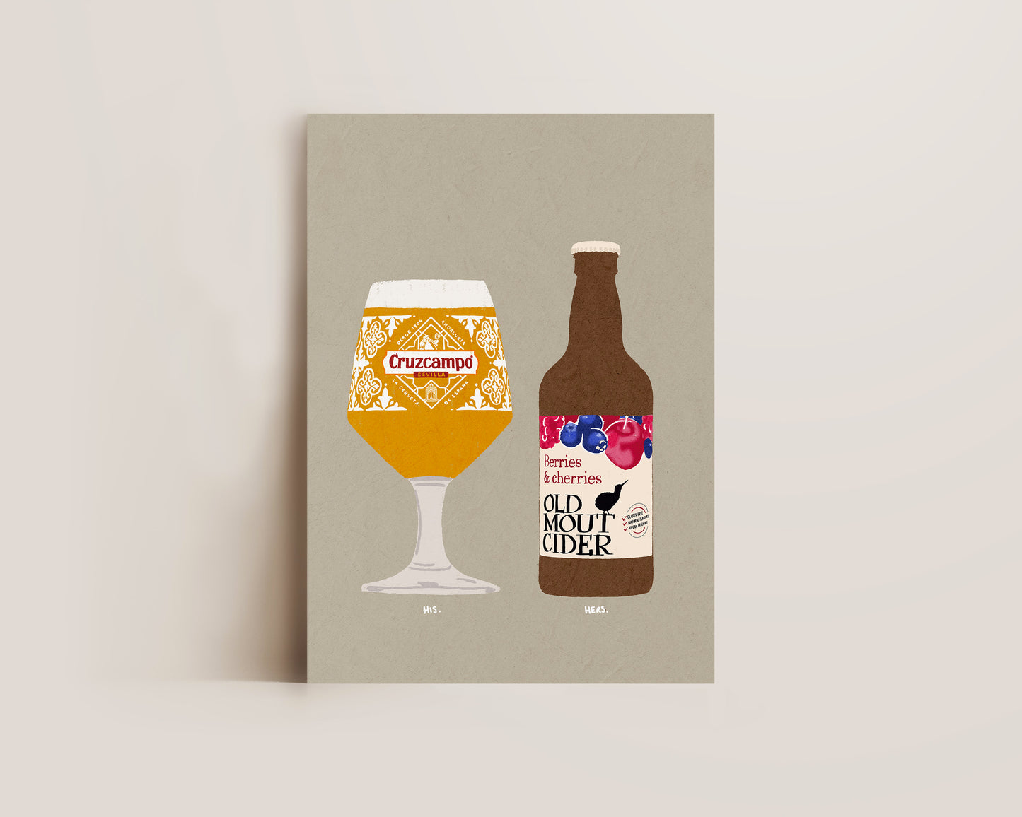 Cruzcampo & Old Mout Berries Cherries Print