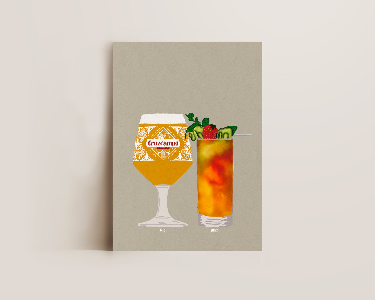 Cruzcampo & Pimms Print