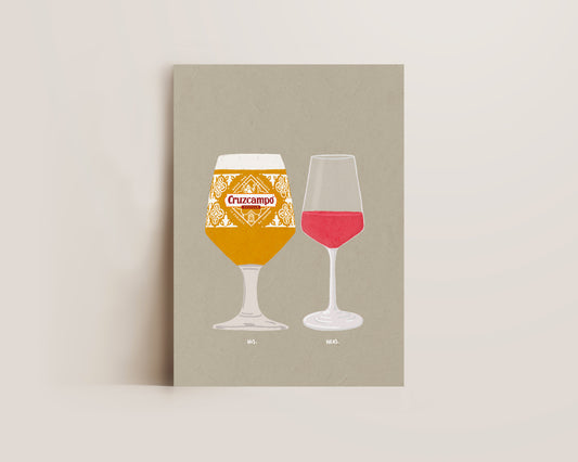 Cruzcampo & Rose Print