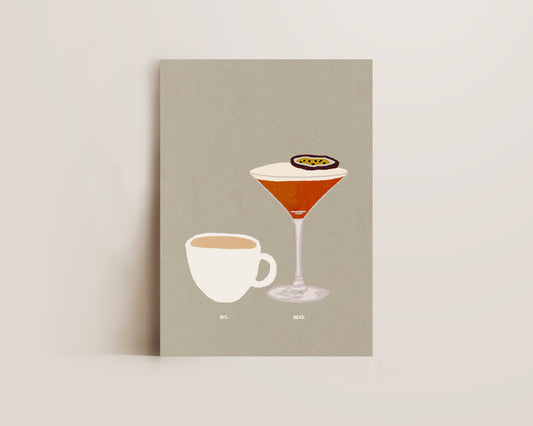 Cup of Tea & Pornstar Martini Print