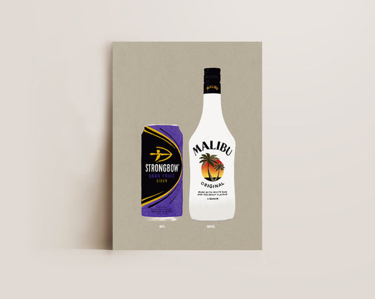 Strongbow Dark Fruits & Malibu Print