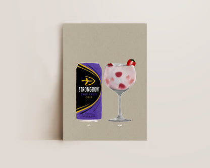 Strongbow Dark Fruits & Pink Gin Print