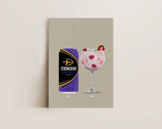 Strongbow Dark Fruits & Pink Gin Print