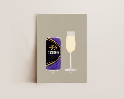 Strongbow Dark Fruits & Prosecco Glass Print