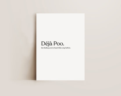 Deja Poo Definition Print
