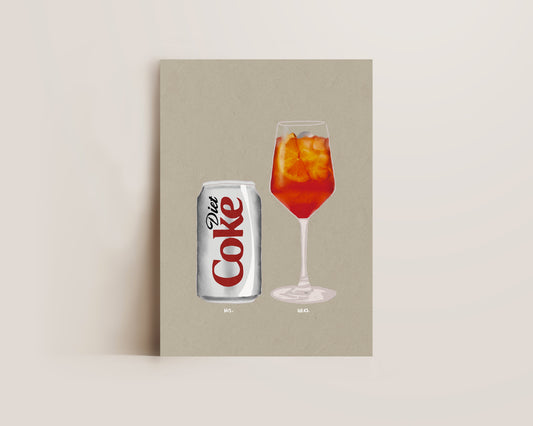 Diet Coke & Aperol Spritz Print