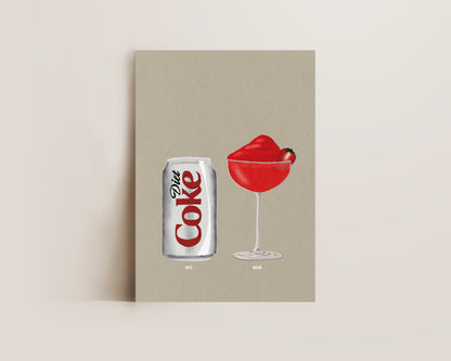 Diet Coke & Frozen Strawberry Daiquiri Print