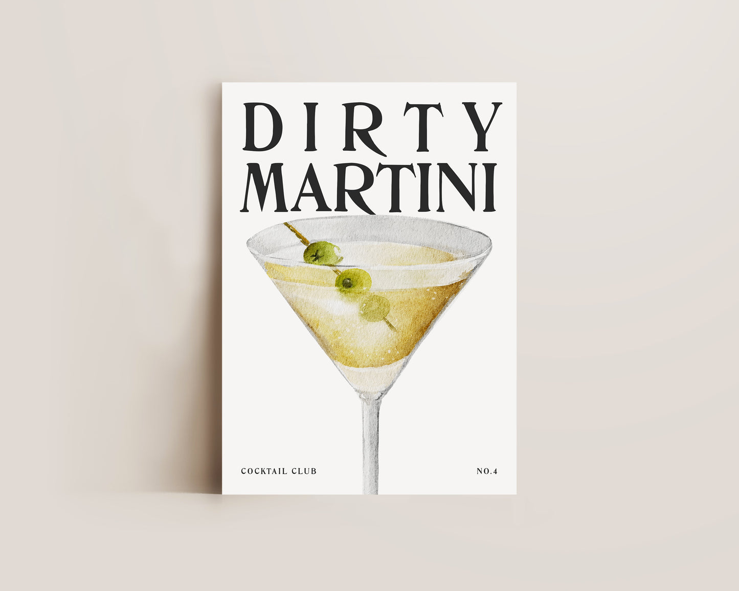 Dirty Martini Cocktail Print