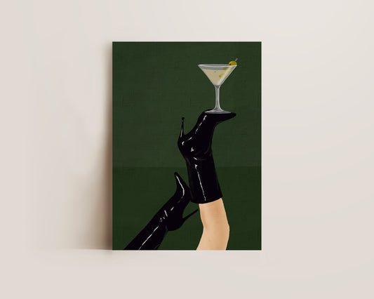 Dirty Martini Boots Print