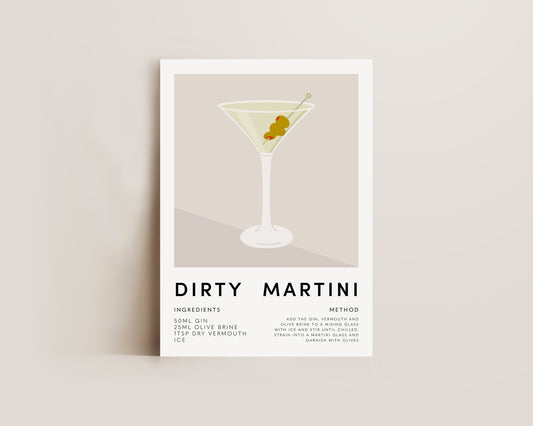 Dirty Martini Print