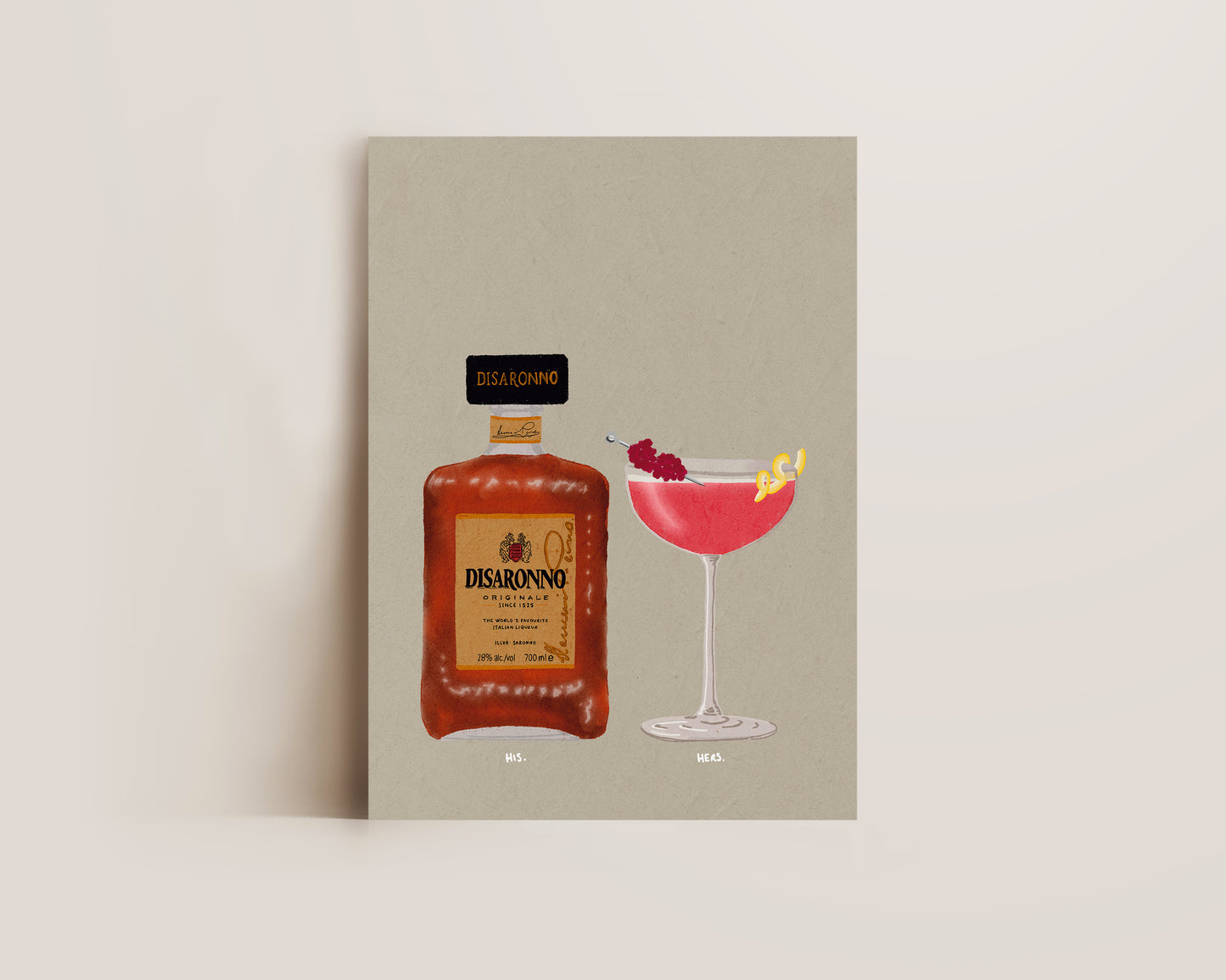 Disaronno & French Martini Print