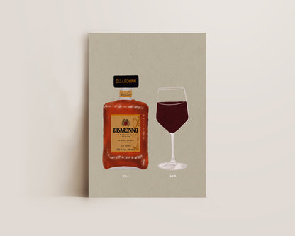 Disaronno & Red Wine Print
