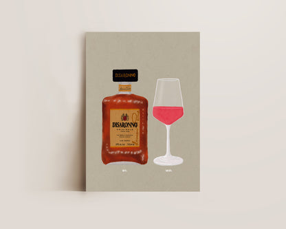 Disaronno & Rose Print