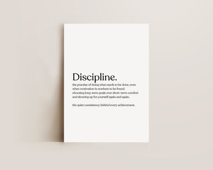 Discipline Definition Print