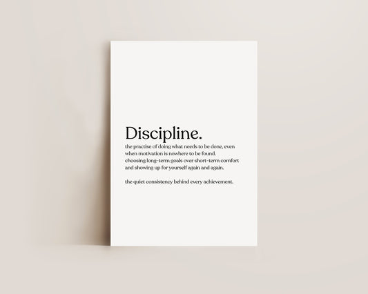 Discipline Definition Print