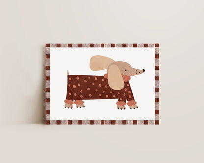 Polka Dot Dog Print