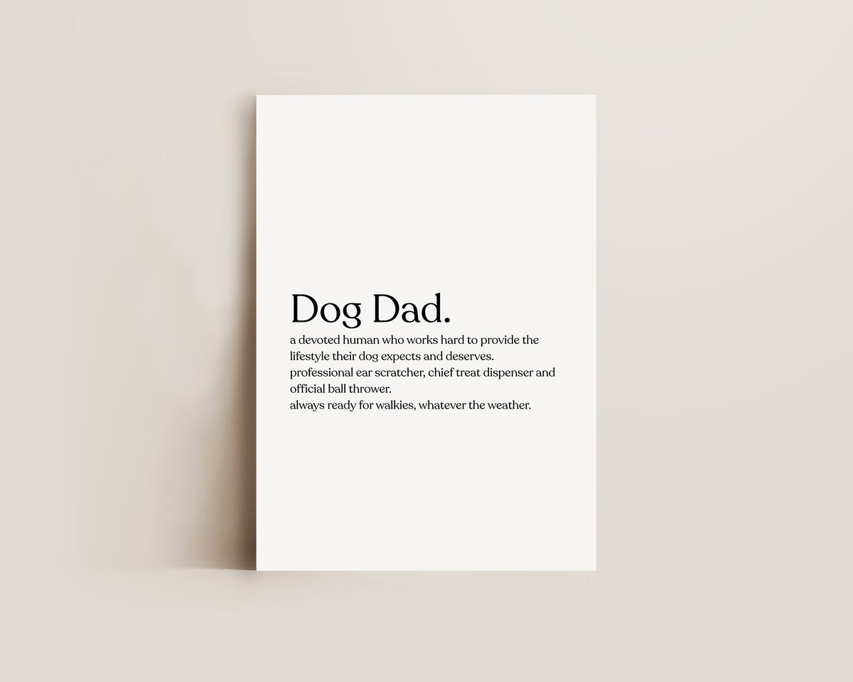Dog Dad Definition Print