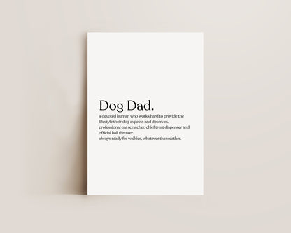 Dog Dad Definition Print