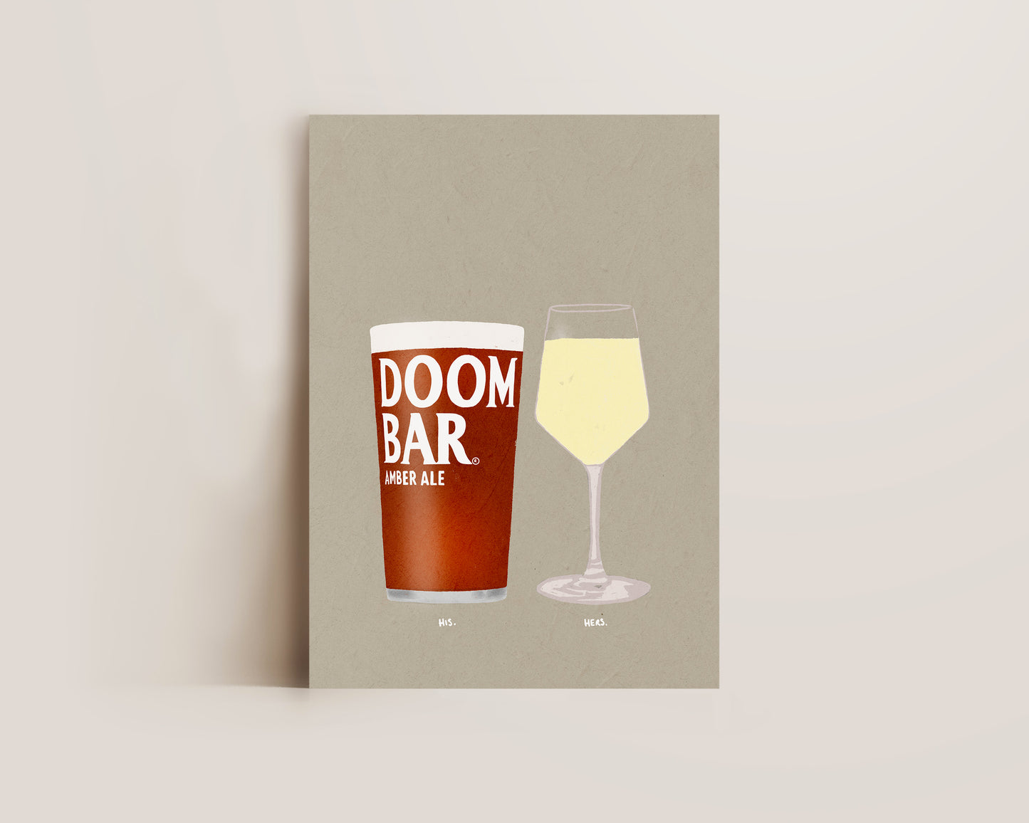 Doom Bar & White Wine Print