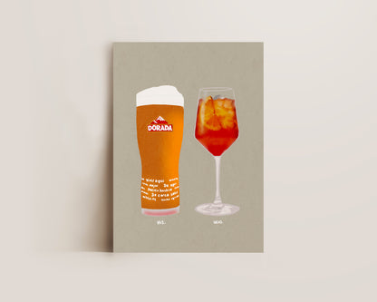 Dorada & Aperol Spritz Print