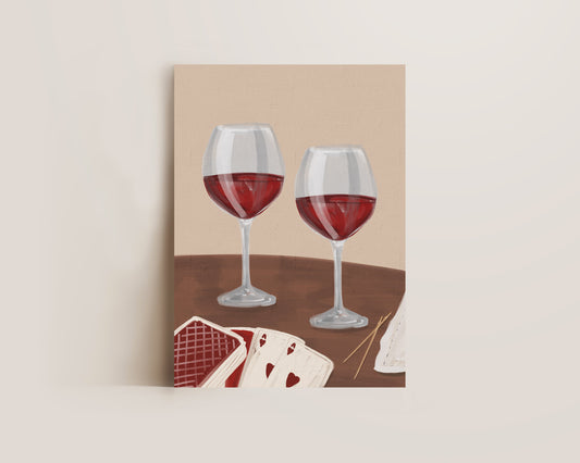 Red Wine Date Night Print