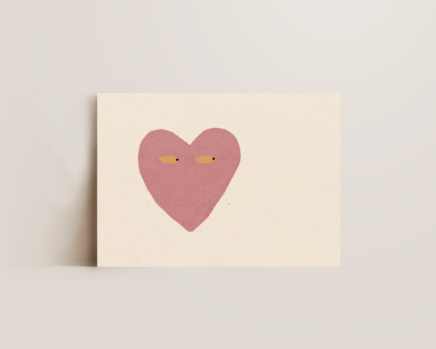 Pink Heart Side Eye Print