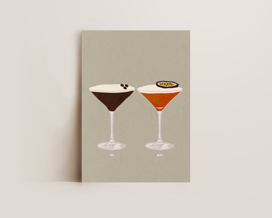 Espresso Martini & Pornstar Martini Print