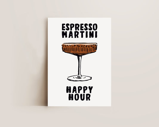 Espresso Martini Happy Hour Print
