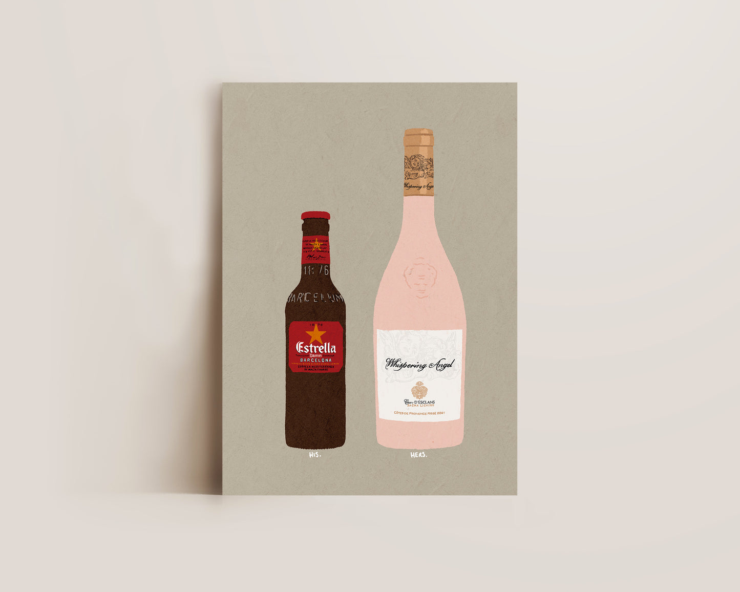 Estrella Bottle & Whispering Angel Print