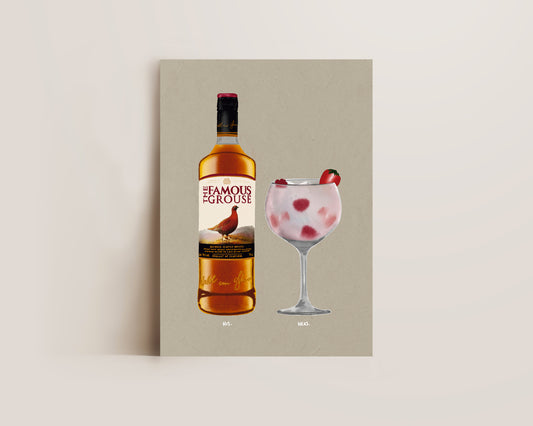 Famous Grouse & Pink Gin Print