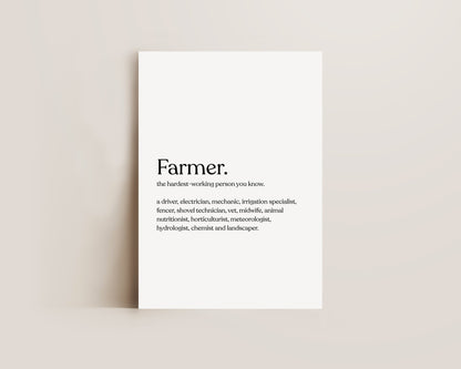 Farmer Definition Print