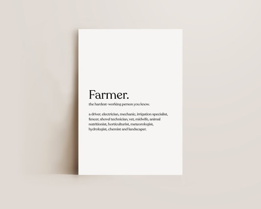 Farmer Definition Print