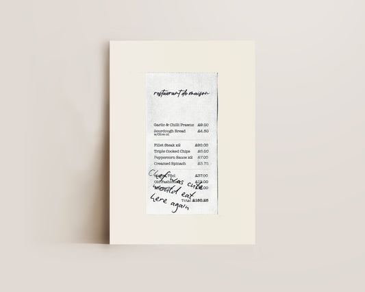 Chef Was Cute Receipt Print