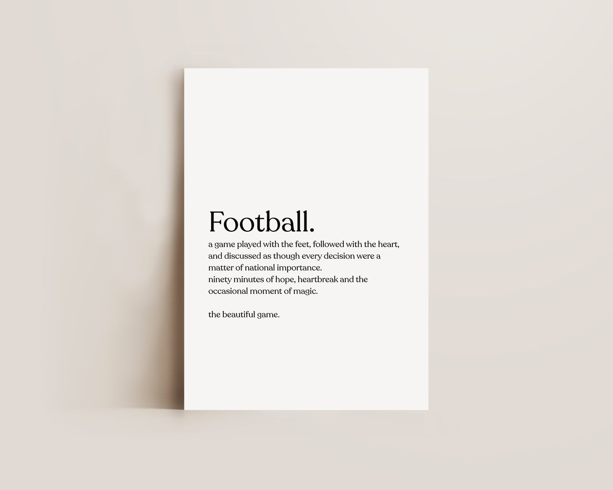 Football Definition Print