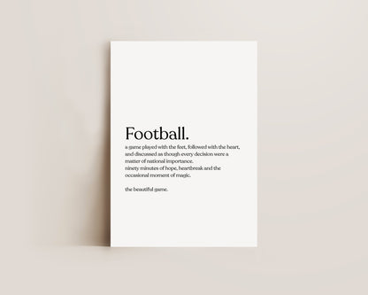Football Definition Print