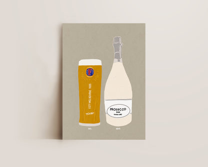 Fosters & Prosecco Print