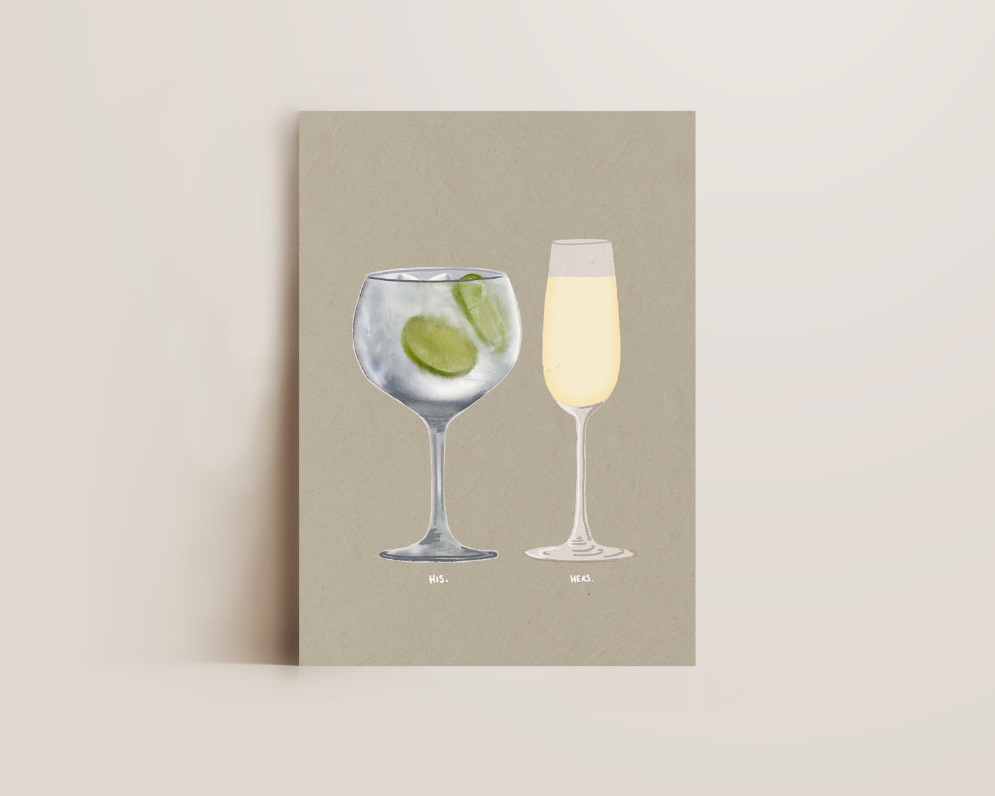 Gin & Tonic & Prosecco Glass Print