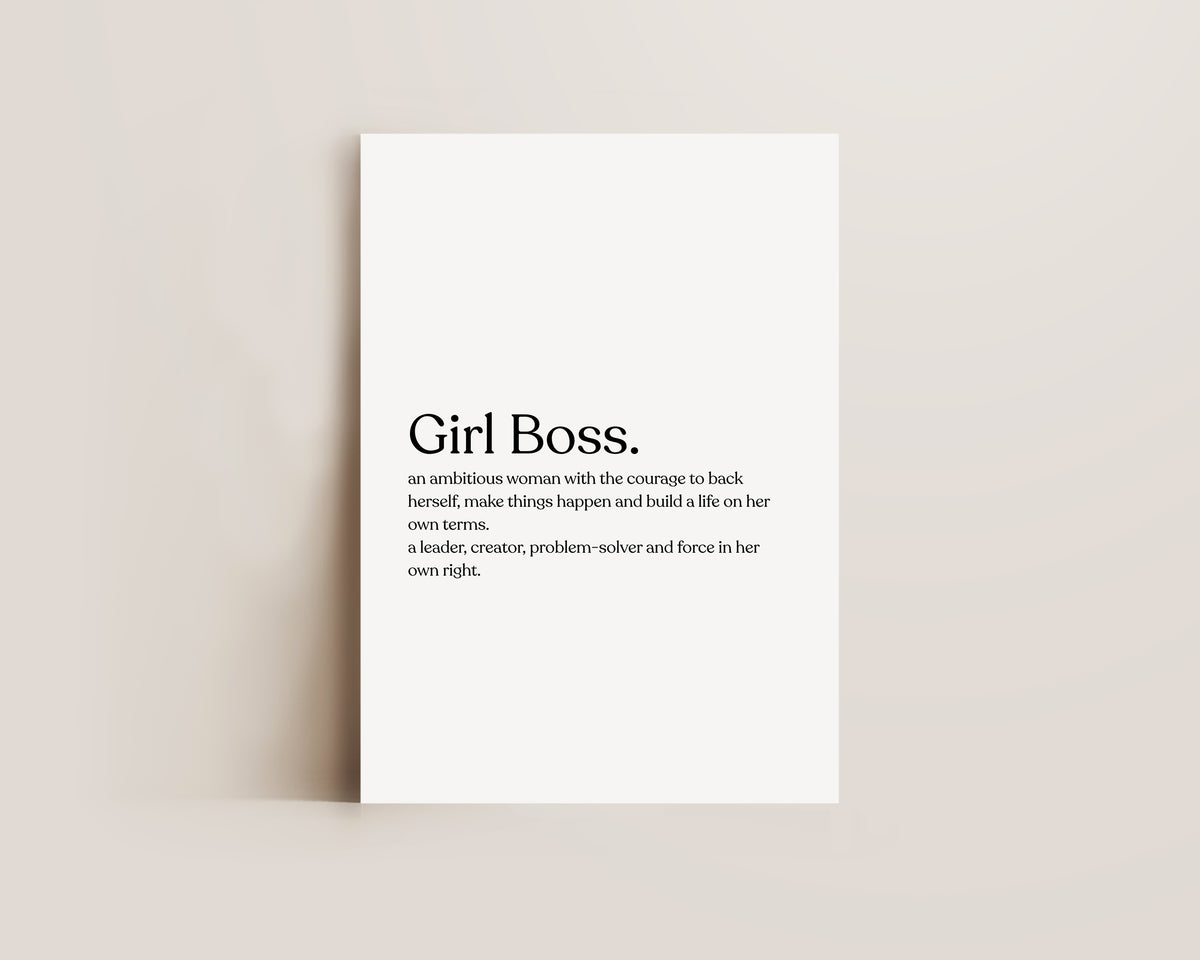 Girl-Boss Definition Print