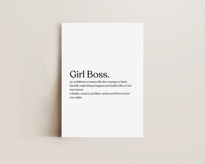Girl-Boss Definition Print